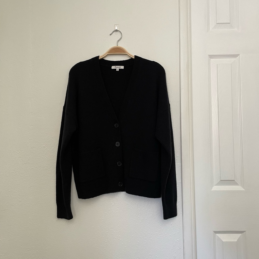 madewell black cardigan sz M